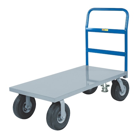 Little Giant Cushion-Load Platform Trucks, 9" Pneumatic, 1200 lbs Cap, 24" x 36" NBB24369PNFL